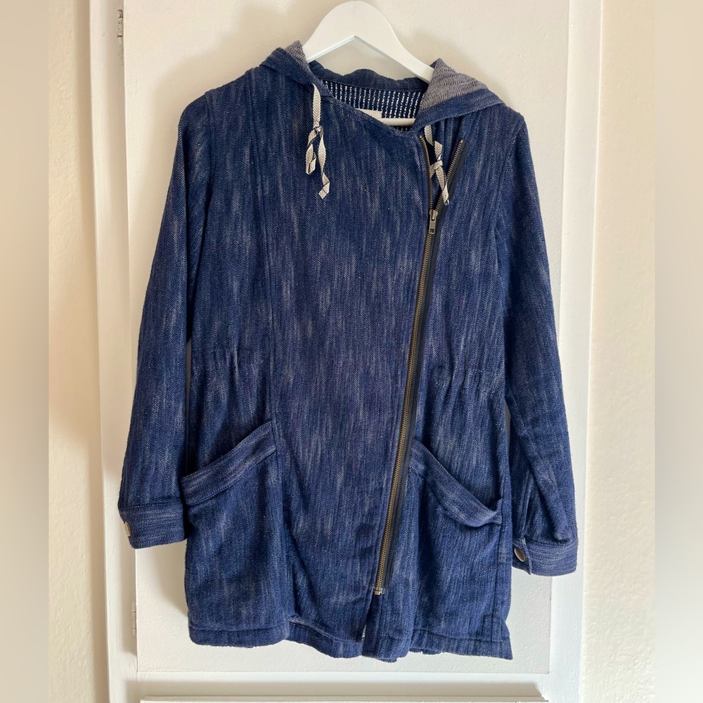 Denim hooded jacket